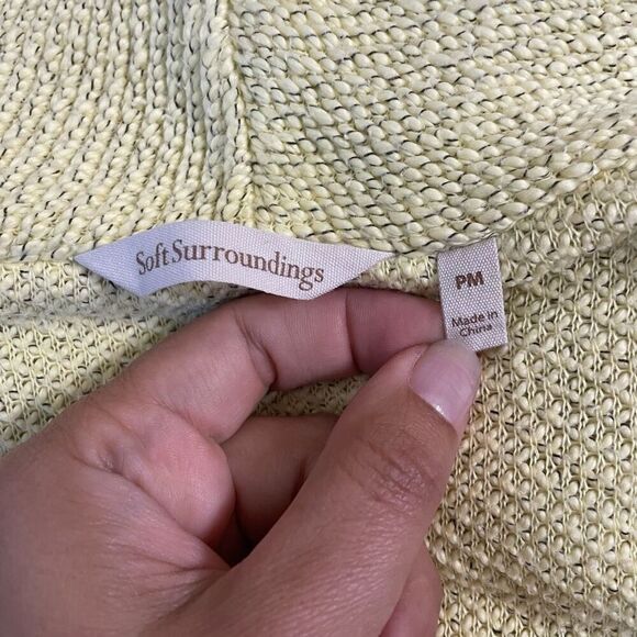 Soft Surroundings Lagenlook Pullover Tunic Sweater Yellow Size MP Petite Medium - Picture 8 of 10